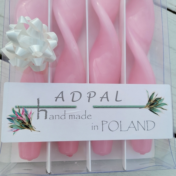 Pink Spiral Candles (4)~ Adpal~ Made In Poland NWT/NIB ~ Pretty! - Picture 14 of 16